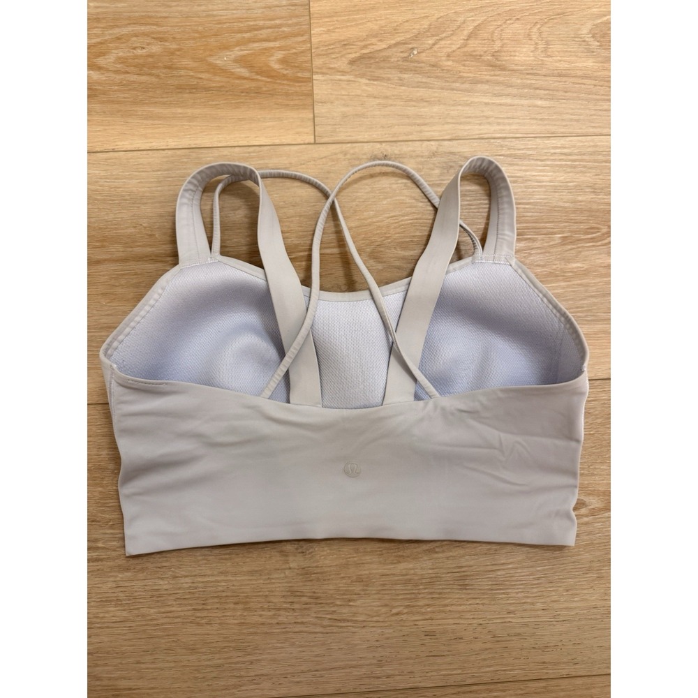Lululemon Like a Cloud Longline Sports Bra, Light Blue/Gray D/DD Cup, Size 10